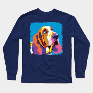 Basset Hound Pop Art - Dog Lover Gifts Long Sleeve T-Shirt